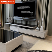 现代简约电视柜 黑白可伸缩地柜 烤漆电视机柜钢化玻璃组合电视柜