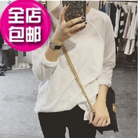 一件包邮@人手必备 简单白色韩版超百搭长袖T恤秋装新款