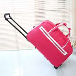 纯色拉杆包男女大容量行李包女登机拉杆箱旅行袋旅行包手提旅游包