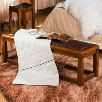 床尾凳实木布艺床边换鞋凳 真皮休闲凳子卧室家具长方形长凳包邮