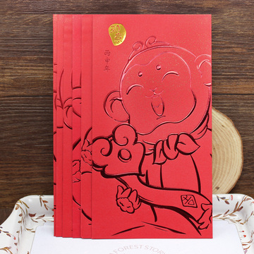 港版高档猴年红包硬质纸张新年利是红包袋千元封过年春节开门红包