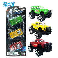 惯性越野车警车儿童男孩回力车玩具模型三件套装小汽车模益智玩具
