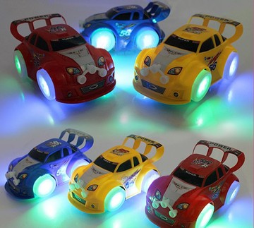 婴儿童四轮万向赛车电动玩具男童无遥控小孩汽车模型益智音乐轿车