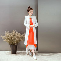 2016春装新品BEKLY809 韩版女装宽松棉麻连衣裙两件套