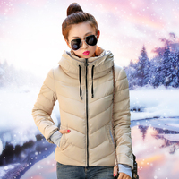 2015冬季时尚韩版中长款羽绒棉服女修身显瘦学生外套冬装轻薄潮流