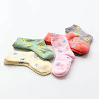 童装女童冬季袜子配件2015新款儿童韩版糖果色卡通可爱厚袜子
