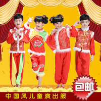 元旦少儿童开门红舞蹈表演出服装冬季幼儿喜庆秧歌舞中国风腰鼓舞