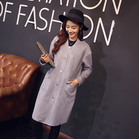 麂皮绒空气层复合韩版秋装新款薄外套长袖拉链开衫时尚棒球服女装