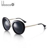 布卢卡blooca新款潮复古圆大框太阳镜 女式偏光太阳眼镜墨镜9525