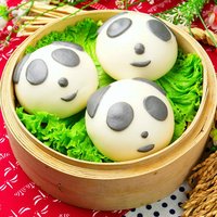 亚洲渔港熊猫豆沙包15个速冻面点卡通动物营养早餐快餐饮酒店包邮