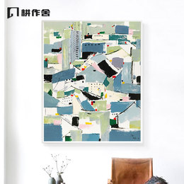 【耕作舍】吴冠中抽象现代简约装饰画 客厅书房卧室挂画壁画
