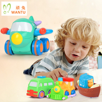 顽兔儿童惯性车玩具套装小汽车飞机火车一二三岁宝宝1-2-3岁玩具
