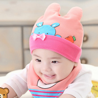 纯棉0-1岁新生儿婴儿帽子韩版冬季男6-12个月女孩女宝宝公主胎帽3