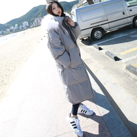 韩国代购2015冬新款韩版中长款羽绒棉衣女大毛领带帽学生棉服外套