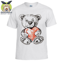 可爱小熊泰迪熊T恤 情人节礼物男士短袖体恤衫