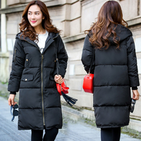 冬季新款羽绒棉服女装韩版修身装棉衣中长款加厚棉袄外套明星同款