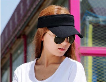 男女士春夏韩版潮户外运动太阳帽空顶遮阳帽网球帽无顶帽棒球帽子