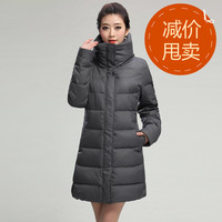 九牛新款2015冬季韩版女装蚕茧形修身中长款显休闲瘦外套羽绒衣女