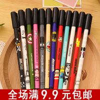韩国文具 可爱印花动漫钻石头中性笔 创意黑色签字笔 水笔 批发