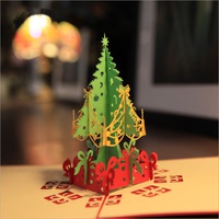 立体贺卡 圣诞节礼物卡片 感恩 新年送礼必备3D手工创意卡批发卡