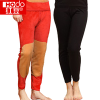 红豆男士女士加绒加厚冬季保暖裤保暖内衣单件单条双层护膝保暖裤
