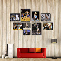 托尼帕克篮球NBA明星装饰画酒吧体育用品店篮球馆有框画挂画壁画