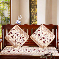 实木沙发坐垫四季薄款中式防滑布艺简约椅子长家具组合木质沙发垫