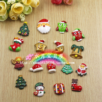 韩国儿童手工diy发夹拉拉夹发饰材料配件  圣诞系列树脂贴片
