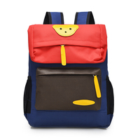 韩版小孩儿童书包幼儿园男女童旅行背包 可爱小学生小熊拼色背包