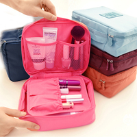 日韩版纯色韩国便携旅行套装洗漱包旅游必备女防水收纳袋化妆包