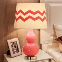 现代简约台灯卧室婚庆温馨粉红色床头灯客厅创意葫芦时尚装饰台灯