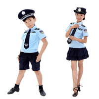 小军装小孩演出服下幼儿园男女舞台小警察制服儿童交警表演服特价