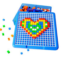 包邮儿童潜力正品智力美术拼图塑料插板玩具幼儿园益智积木拼盘