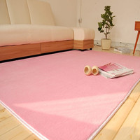 可水洗纯色珊瑚绒防滑地毯客厅茶几长方形地毯卧室床边毯阳台地毯