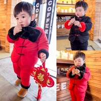 儿童棉衣冬装中国风宝宝加厚棉袄子1-2-3-4-5岁唐装男童新年棉服
