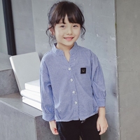 儿童衬衫秋装2016新款条纹长袖衬衣女童衬衫纯棉公主韩国宽松版潮