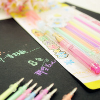 DIY相册书写用笔 1个笔杆+8支彩色笔芯 八色笔 韩国文具水粉笔
