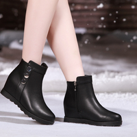 2015年新款鞋子女冬短靴内增高真皮女靴马丁靴女鞋冬加绒女靴包邮