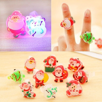 猴年圣诞礼品礼物pvc发光戒指闪光指环装饰品学生节派对玩具批发