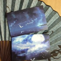 [Forus]2015新版 海天间的使者 手绘插画明信片清新贺卡小卡片2枚