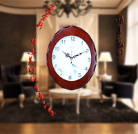 克劳斯正品 欧式现代时尚简约木质钟表客厅卧室静音创意挂钟包邮