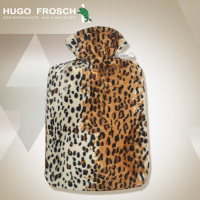 德国HUGO豹纹外套热水袋时尚创意大号PVC防爆暖水袋充水灌水暖手