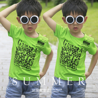 比比靓中小童童装2015新款T恤短袖韩版运动休闲卡通儿童服装