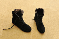 2015new Winter boots women flat shoes size 40-41-42-43大码鞋