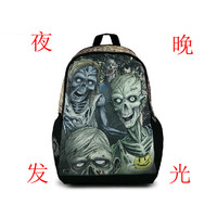 2014新款双肩运动休闲旅行包书包欧美风个性mojo骷髅系列行李背包