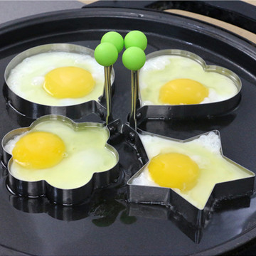 步天加厚不锈钢爱心型煎蛋模具圈套装DIY煎鸡蛋器模型荷包蛋磨具