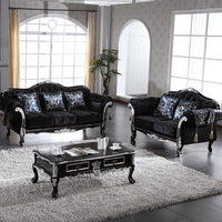 欧式沙发组合田园美式实木雕花大小户型沙发客厅家具古典布艺沙发
