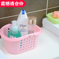 日本进口inomata浴室手提篮塑料洗澡篮子沐浴收纳篮沥水筐洗浴篮