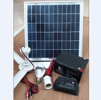 太阳能板光伏发电组件家用停电应急12V蓄电池控制器LED灯泡设备