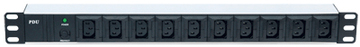 克莱沃PDU插座 10A 10位 防脱扣 带过载保护与灯 PDU电源插座报价